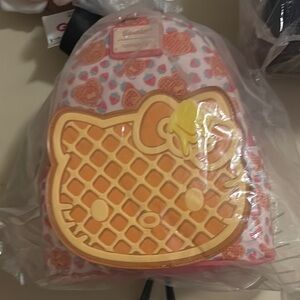 Loungefly Hello Kitty Waffle Mini Bag - Orange and Pink